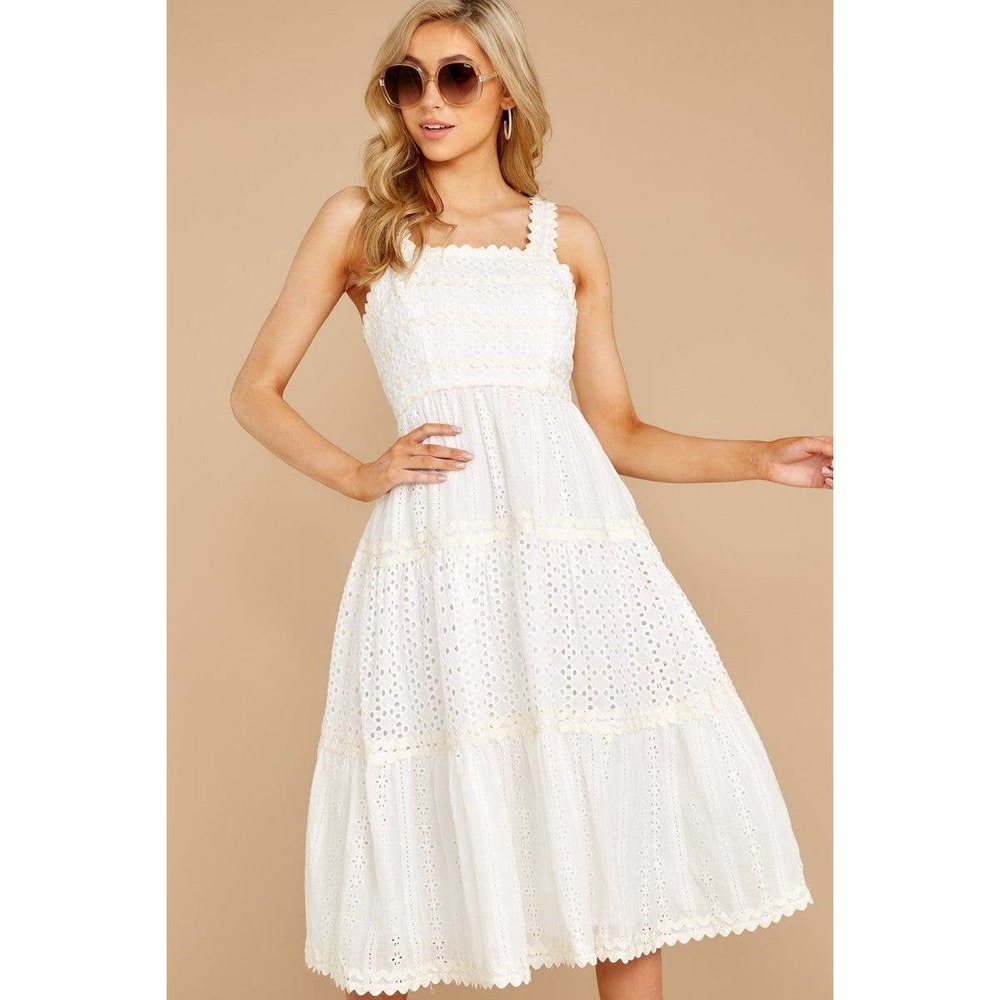 NWT Champagne & Strawberry Cottagecore Midi Dress
